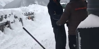 David Hasselhoff im Schnee