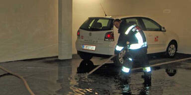 Überflutete Garage in Innsbruck