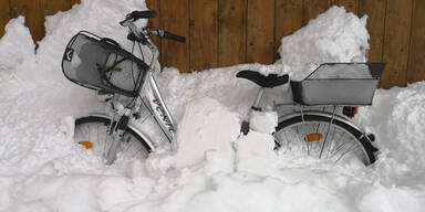 Fahrrad Flachau Schnee 