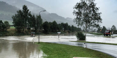 Überschwemmung in Bramberg