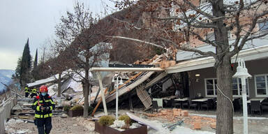 Felssturz zerstörte bekanntes Hotel in Bozen | Wie durch ein Wunder keine Verletzten