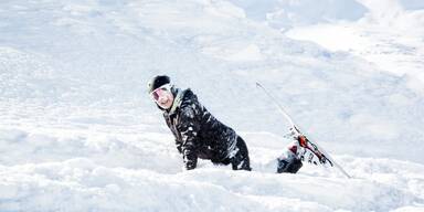 Skifahren Hinfallen