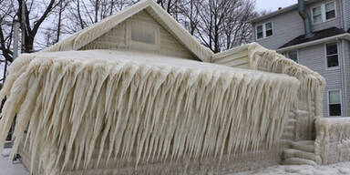 Haus eingefroren