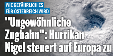Hurrikan Nigel steuert auf Europa zu 