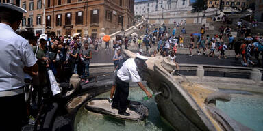 Po Italien Wasser Dürre Spanische Treppe Rom