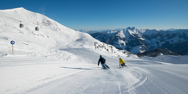Raurisertal Winter - Skiabfahrt auf top-präparierter Piste