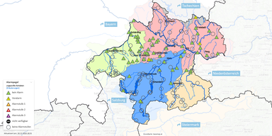 Hochwasser-Pegel in OÖ