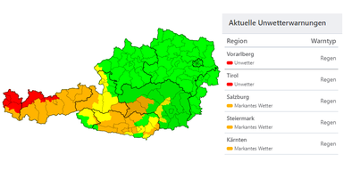 Regen-Warnung