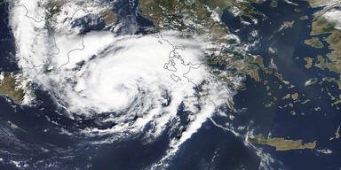 Satellitenbild von Wirbelsturm Ianos vor Griechenland