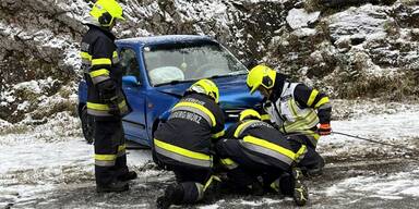 Erster Schneeunfall Neuberg