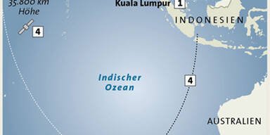 Die Boeing 777 der Malaysian Airlines ist in den südlichen Indischen Ozean gestürzt.