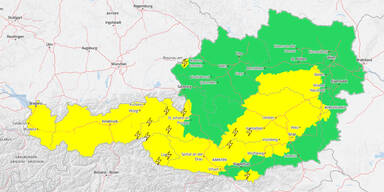 Unwetter-Warnung in Österreich