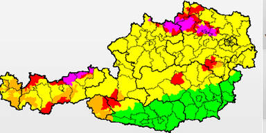Gewitterwarnung in Österreich