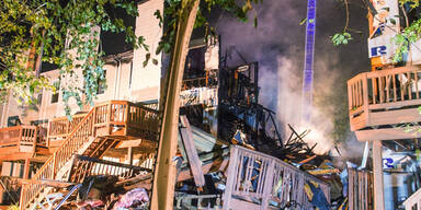 Bei einer Explosion in Columbia (USA) flog ein ganzes Haus in die Luft