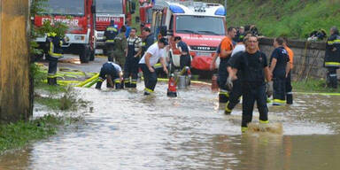 Hochwasser im Bezirk Neunkirchen