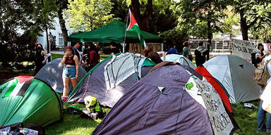 Palästina-Protestcamps in Wien