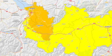 Regen-Warnung in Vorarlberg