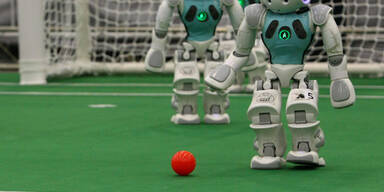 In China findet derzeit ein Roboter-Fußball-Turnier statt