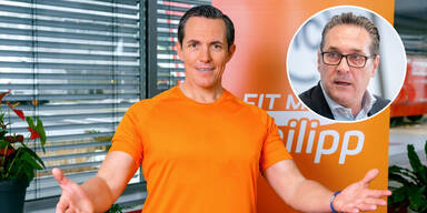 ORF-Fitness-Trainer Philipp Jelinek und Ex-Vizekanzler HC Strache