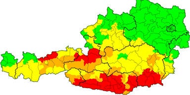 Unwetter-Karte