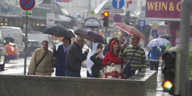 Sintflut-Regen überschwemmt Wien